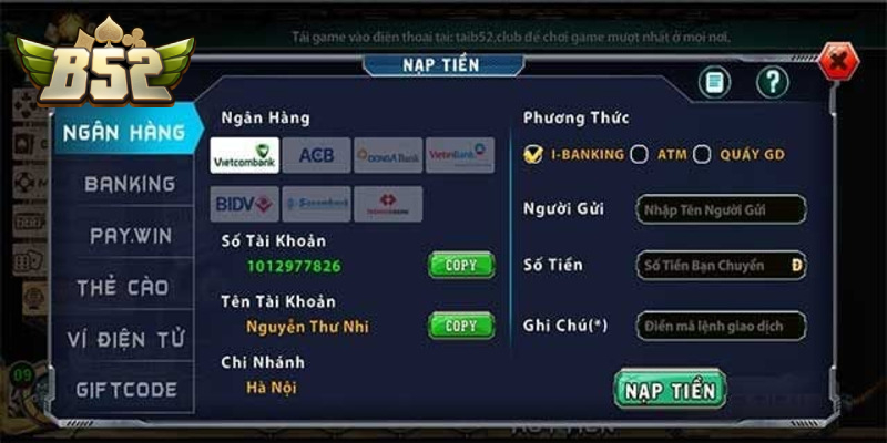 Nạp tiền B52 Club